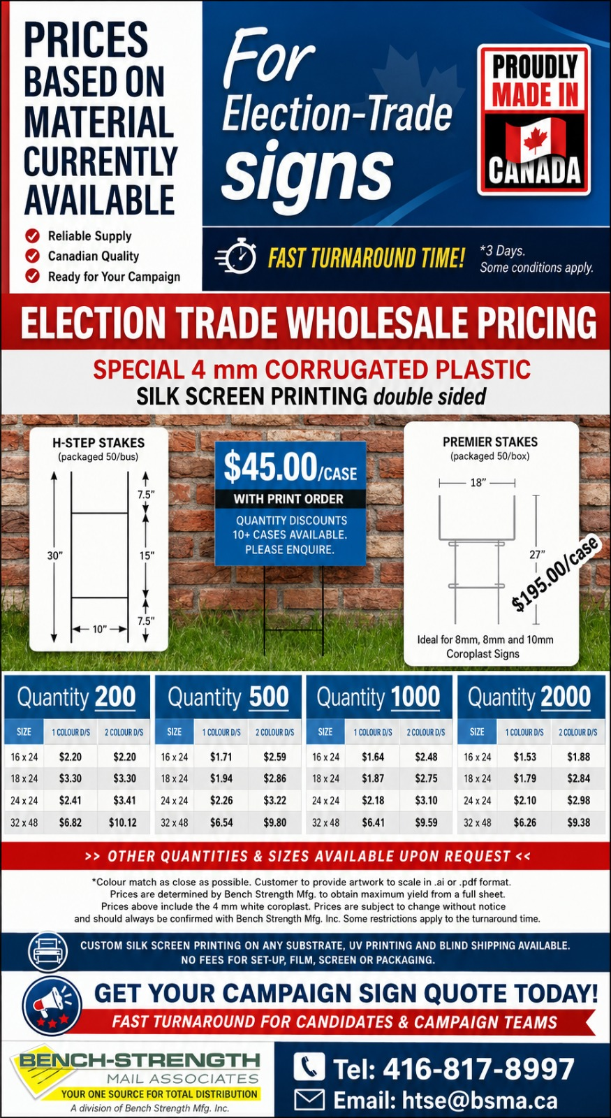 Election Trade Wholesale Pricing